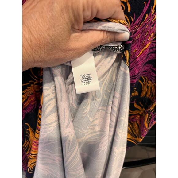 Banana Republic Rayon/Spandex Maxi Dress Multicolored Tropical XS - Picture 5 of 5